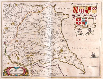 East riding of Yorkshire, dans "Theatrum Orbis Terrarum, sive Atlas Novus" de Willem Blaeu, Amsterdam - Willem Blaeu