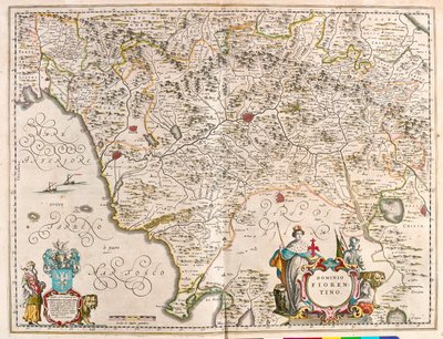 Florence, Italie, dans "Theatrum Orbis Terrarum, sive Atlas Novus" de Willem Blaeu, Amsterdam - Willem Blaeu