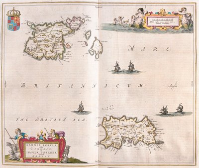 Garnsey - îles de Jersey, dans "Theatrum Orbis Terrarum, sive Atlas Novus" de Willem Blaeu, Amsterdam - Willem Blaeu