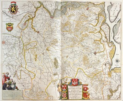 Allemagne, Belgique et Flandre, dans "Theatrum Orbis Terrarum, sive Atlas Novus" de Willem Blaeu, Amsterdam - Willem Blaeu