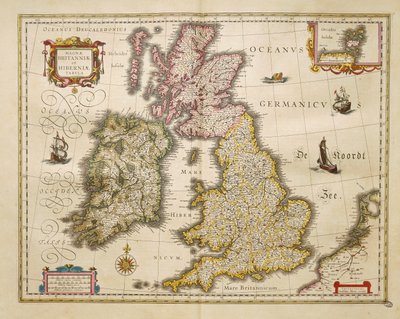 Grande-Bretagne et Irlande du Theatrum Orbis Terrarum par Willem Bleau, Amsterdam - Willem Blaeu