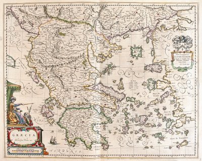 Grèce, dans "Theatrum Orbis Terrarum, sive Atlas Novus" de Willem Blaeu, Amsterdam - Willem Blaeu
