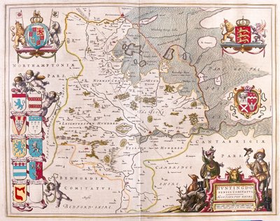 Huntington shire, dans "Theatrum Orbis Terrarum, sive Atlas Novus" de Willem Blaeu, Amsterdam - Willem Blaeu