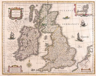 Irlande et Grande-Bretagne, dans "Theatrum Orbis Terrarum, sive Atlas Novus" de Willem Blaeu, Amsterdam - Willem Blaeu