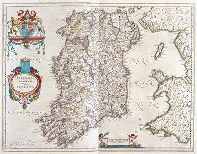 Irlande, dans "Theatrum Orbis Terrarum, sive Atlas Novus" de Willem Blaeu, Amsterdam - Willem Blaeu