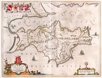 Île de Wight, dans "Theatrum Orbis Terrarum, sive Atlas Novus" de Willem Blaeu, Amsterdam - Willem Blaeu