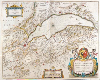 Lac de Genève, dans "Theatrum Orbis Terrarum, sive Atlas Novus" de Willem Blaeu, Amsterdam - Willem Blaeu