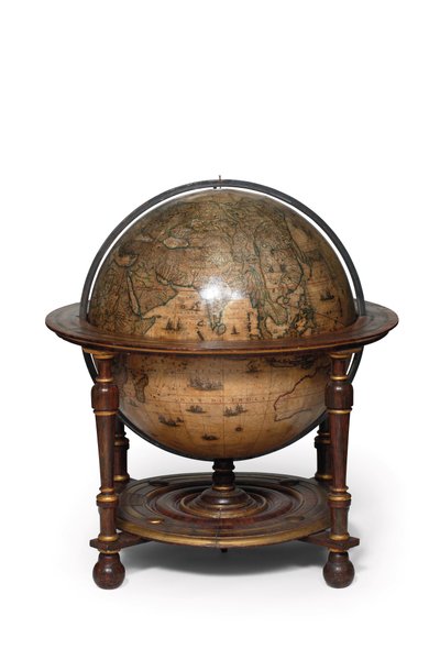 Grande paire de globes de bibliothèque, le terrestre 1645/48, le céleste après vers 1630 - Willem Blaeu