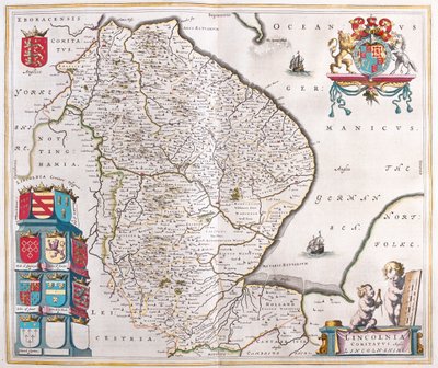 Lincoln shire, dans "Theatrum Orbis Terrarum, sive Atlas Novus" de Willem Blaeu, Amsterdam - Willem Blaeu
