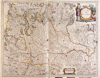 Lombardie, Italie, dans "Theatrum Orbis Terrarum, sive Atlas Novus" de Willem Blaeu, Amsterdam - Willem Blaeu