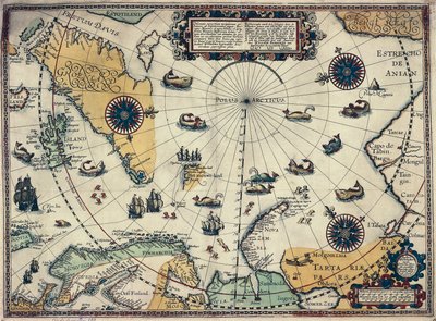 Carte des régions polaires, par le cartographe néerlandais Willem Janszoon Blaeu - Willem Blaeu