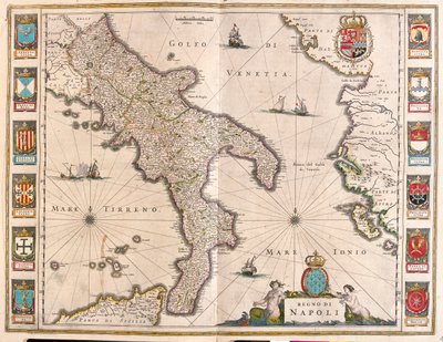 Naples, Italie, dans "Theatrum Orbis Terrarum, sive Atlas Novus" de Willem Blaeu, Amsterdam - Willem Blaeu