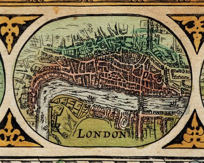Représentation de la ville de Londres. Détail d
