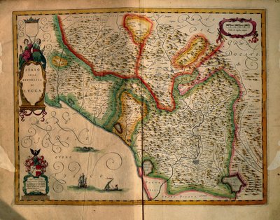 État de Lucques, Italie, du Regionum Italiae par Willem Blaeu - Willem Blaeu