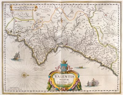 Valence, dans "Theatrum Orbis Terrarum, sive Atlas Novus" de Willem Blaeu, Amsterdam - Willem Blaeu