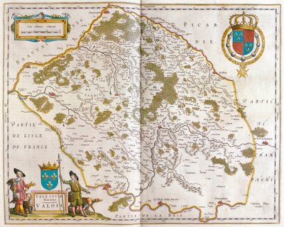 Valois, dans "Theatrum Orbis Terrarum, sive Atlas Novus" de Willem Blaeu, Amsterdam - Willem Blaeu