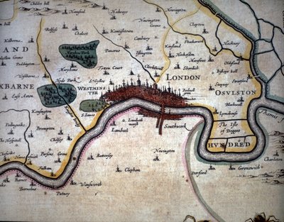 Vue de Londres et de ses environs. Atlas de W. Blaeu - Willem Blaeu