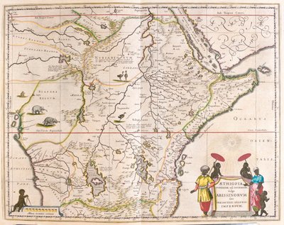 Afrique centrale et orientale, y compris le Mozambique, dans "Theatrum Orbis Terrarum, sive Atlas Novus" de Willem Blaeu, Amsterdam - Willem Blaeu