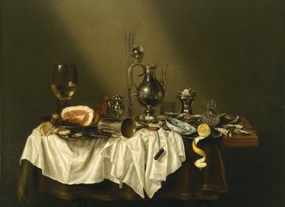 Pièce de banquet avec jambon - Willem Claesz. Heda