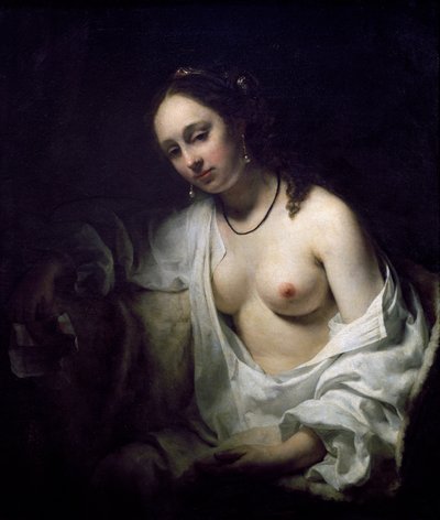 Bethsabée recevant une lettre de David, par Willem Drost - Willem Drost