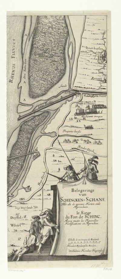 Siège de Schenckenschans (feuille de droite), 1635 - Willem Hondius