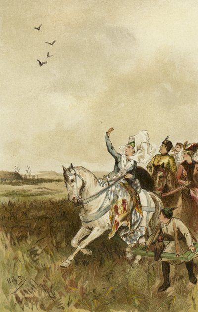Jacqueline, Comtesse de Hainaut chassant avec des faucons - Willem II Steelink