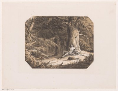 Homme à moitié déshabillé dans la forêt - Willem Jacob Hofdijk