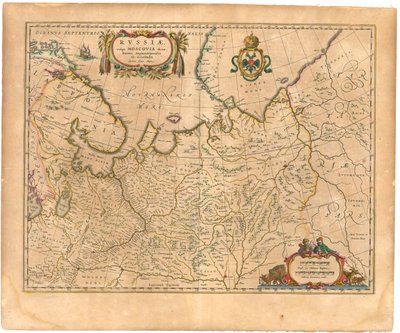 Carte de la Russie De : Theatrum Orbis Terrarum..., 1645 - Willem Janszoon Blaeu