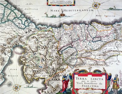 Carte de la Terre Sainte, publiée à Amsterdam, 1629 - Willem Janszoon Blaeu