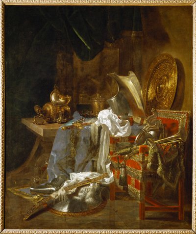 vie avec armure (peinture sur toile) - Willem Kalf
