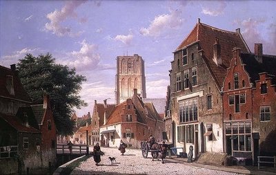 Scène de rue à Amsterdam - Willem Koekkoek
