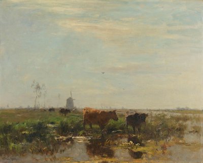 Prairie avec des vaches près de l