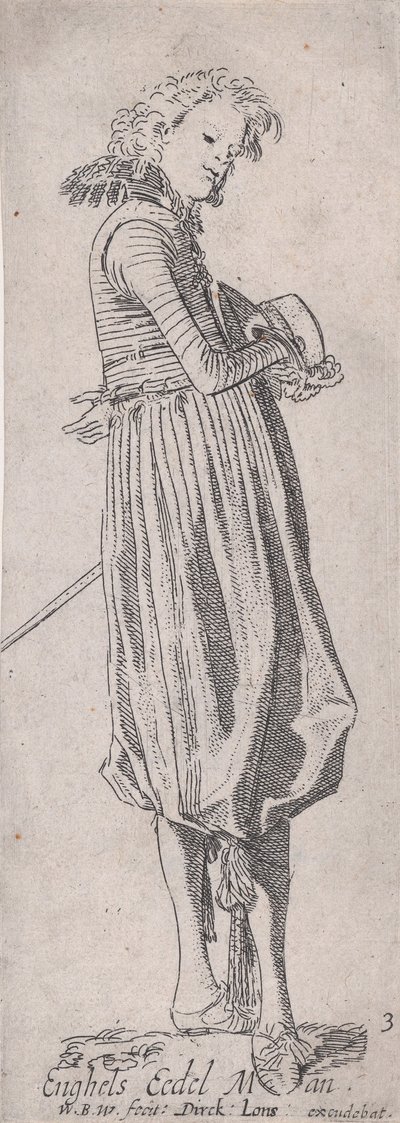 Noble anglais, de Noblemen of Different Countries, Planche 3, vers 1615 - Willem Pietersz. Buytewech