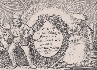 Page de Titre, de Verscheyden Landtschapjes Divers Petits Paysages, Planche 1 - Willem Pietersz. Buytewech