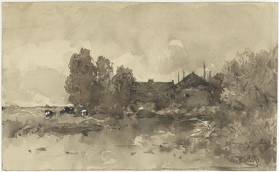 Paysage avec ferme - Willem Roelofs (I)