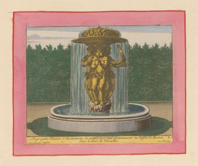 Brunnen mit einer Statue von drei Musikern, die eine Schale über ihren Köpfen tragen - Willem Swidde