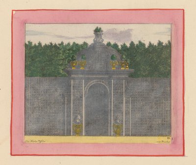 Pavillon mit Kuppel aus Lattenwerk in den Gärten von Versailles - Willem Swidde
