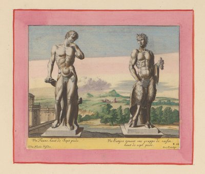 Statuen eines Fauns und eines Satyrs mit Trauben - Willem Swidde