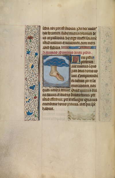 Le pied gauche du Christ avec une plaie - Willem Vrelant