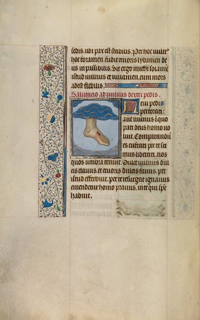 Pied gauche du Christ avec blessure - Willem Vrelant