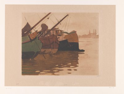 Bateaux de tourbe dans l