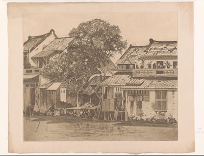 Vue des maisons au bord d