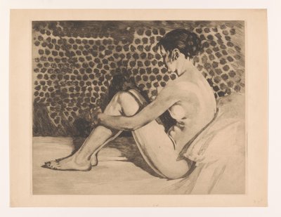 Jeune femme nue avec les bras autour de ses genoux - Willem Arnoldus Witsen