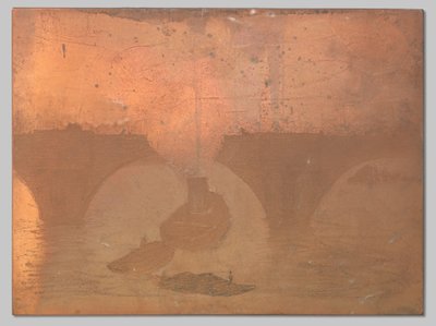 Remorqueur devant Waterloo Bridge à Londres - Willem Arnoldus Witsen