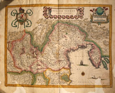 Carte du territoire sous domination vénitienne, Italie, de Regionum Italiae par Willem Blaeu - Willem and Joan  Blaeu