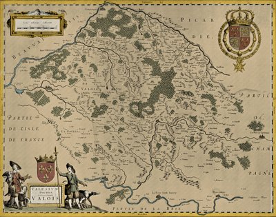 Carte du Valois - Willem and Joan (1596 1673) Blaeu