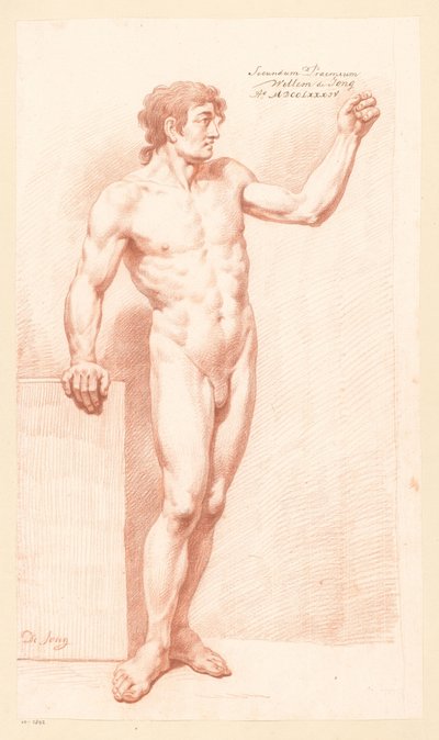 Nu masculin debout, vu de face (2e prix 1784) - Willem de Jong
