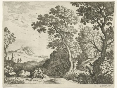 Paysage avec Diane et une nymphe (Paysages italiens) - Willem van Nieulandt (II)