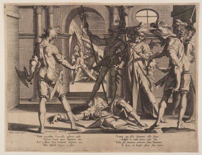 Décapitation du juge romain Papinian, planche 5 des Trônes de justice (Thronus Iustitiae) - Willem van Swanenburgh