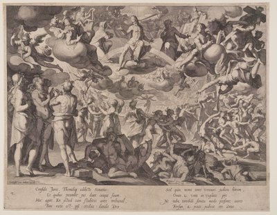 Jugement dernier, planche 13 des Trônes de justice (Thronus Iustitiae) - Willem van Swanenburgh